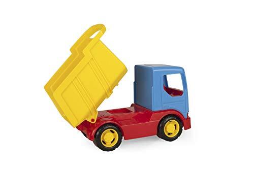 Wader Quality Toys 35312 - Tech Truck Kipper met stabiele stalen assen, ca. 23,5 x 11,5 x 15,5 cm groot, vanaf 12 maanden, ideaal als cadeau voor creatief spelen