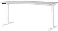 Germania bureau 7908-642, in lichtgrijs/wit, EL. in hoogte verstelbaar, 160 x 120 x 80 cm (b x h x d)