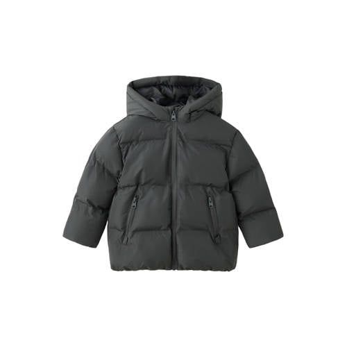 Mango Kids gewatteerde winterjas - antraciet