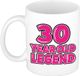 Bellatio Decorations Verjaardag cadeau mok 30 jaar - al zo oud - legende - roze - 300 ml - keramiek