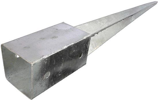 Fixmasters Paalhouder met punt - Verzinkt - Staal - 91x750 mm