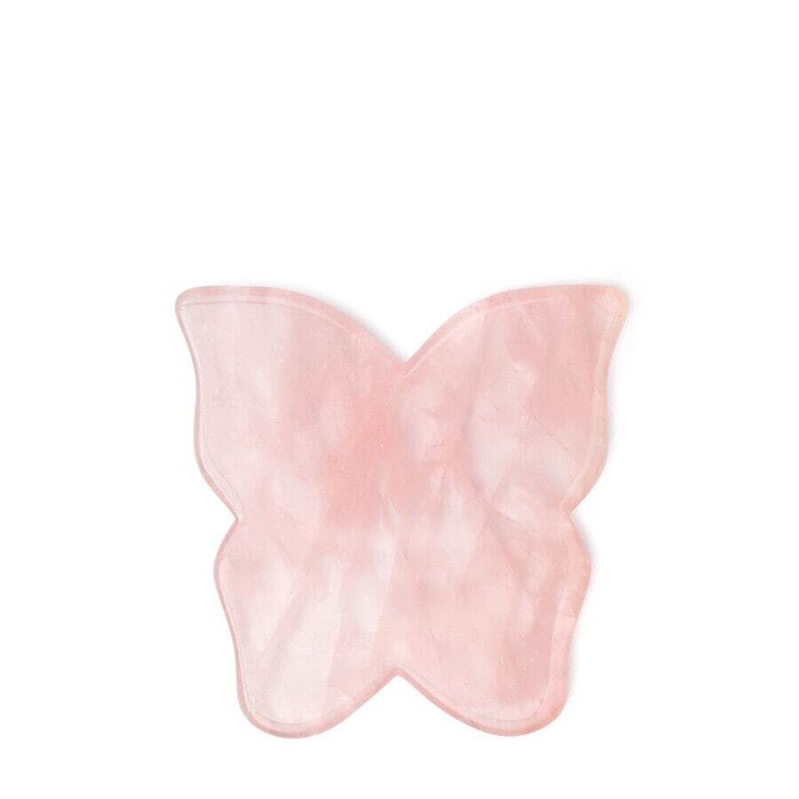 Crystallove Butterfly Rose Quartz Gua Sha