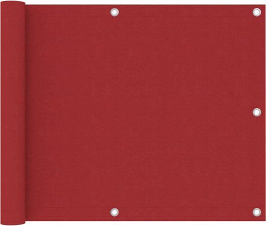 vidaXL Balkonscherm 75x600 cm Oxford Stof Rood