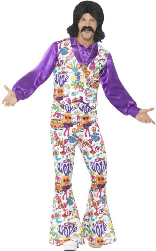 Generik Hippie jaren 60 kostuum voor mannen - Verkleedkleding