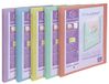 Exacompta 51279E - 1 set van 5 zachte Kreacover pastelmappen van transparant polypropyleen - 4 ronde ringen Ø 15 mm - buitenformaat 32 x 25 cm