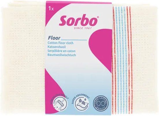 Toolstation Sorbo Dweil - Wit - 60x60cm - Katoen - Geschikt voor diverse vloeren
