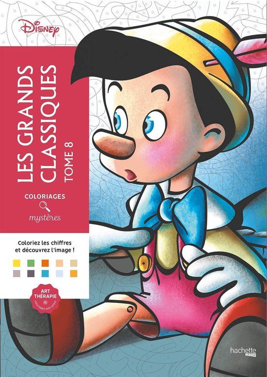 COLORIAGES MYSTERES Les Grands Classiques disney tome 8 - Kleurboek voor volwassenen