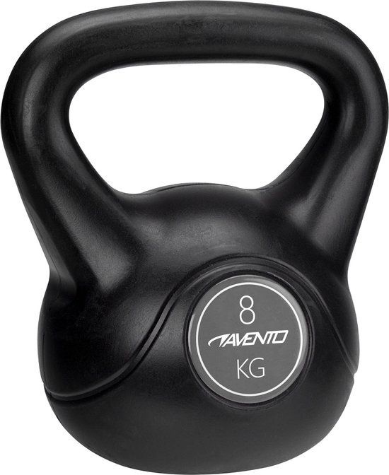 Avento Kettlebell - 8 kg - Zwart - Gietijzer