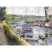 Artery8 Renoir Washhouse Boot op Basmeudon C1874 schilderij XL Giant Panel Poster (8 Secties)