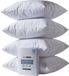 Homescapes set van 4 waterdichte kussenbeschermers – badstof & ademend – met ritssluiting – 60x60 cm – hypoallergeen