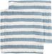 b-boo baby & lifestyle GmbH Langes Musselintuch vorgewaschen Fat Stripe Jeans Blue 30x30cm - 2er-Pack