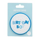 Talking Tables Blauwe Verjaardag Jongen Badge met Pin-8cm Party Accessoire voor Speciale Vieringen