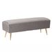Beliani PATERSON Voetenbank - Grijs Fluweel - 118cm