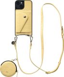 AVY Leren Hoesje Croco Geel voor Apple iPhone 14 / 13