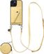AVY Leren Hoesje Croco Geel voor Apple iPhone 14 / 13