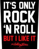 Rock Off The Rolling Stones - It's Only Rock N' Roll Rugpatch - Zwart