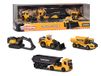 Majorette Volvo 212057287SDN Set van 4 metalen bouwvoertuigen met vrijloop en bewegende delen, vanaf 3 jaar, meerkleurig