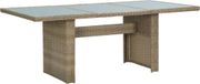 Maison Exclusive - Table de jardin marron 200 x 100 x 74 cm, en verre et rotin synthétique