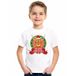 Bellatio Decorations Kerst t-shirt voor kinderen met rendier print - wit - shirt voor jongens en meisjes 158/164