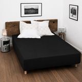 Home Linge Passion Hoeslaken, 160 x 200 + 35 cm, 100% katoen, 57 draden/cm², zwart