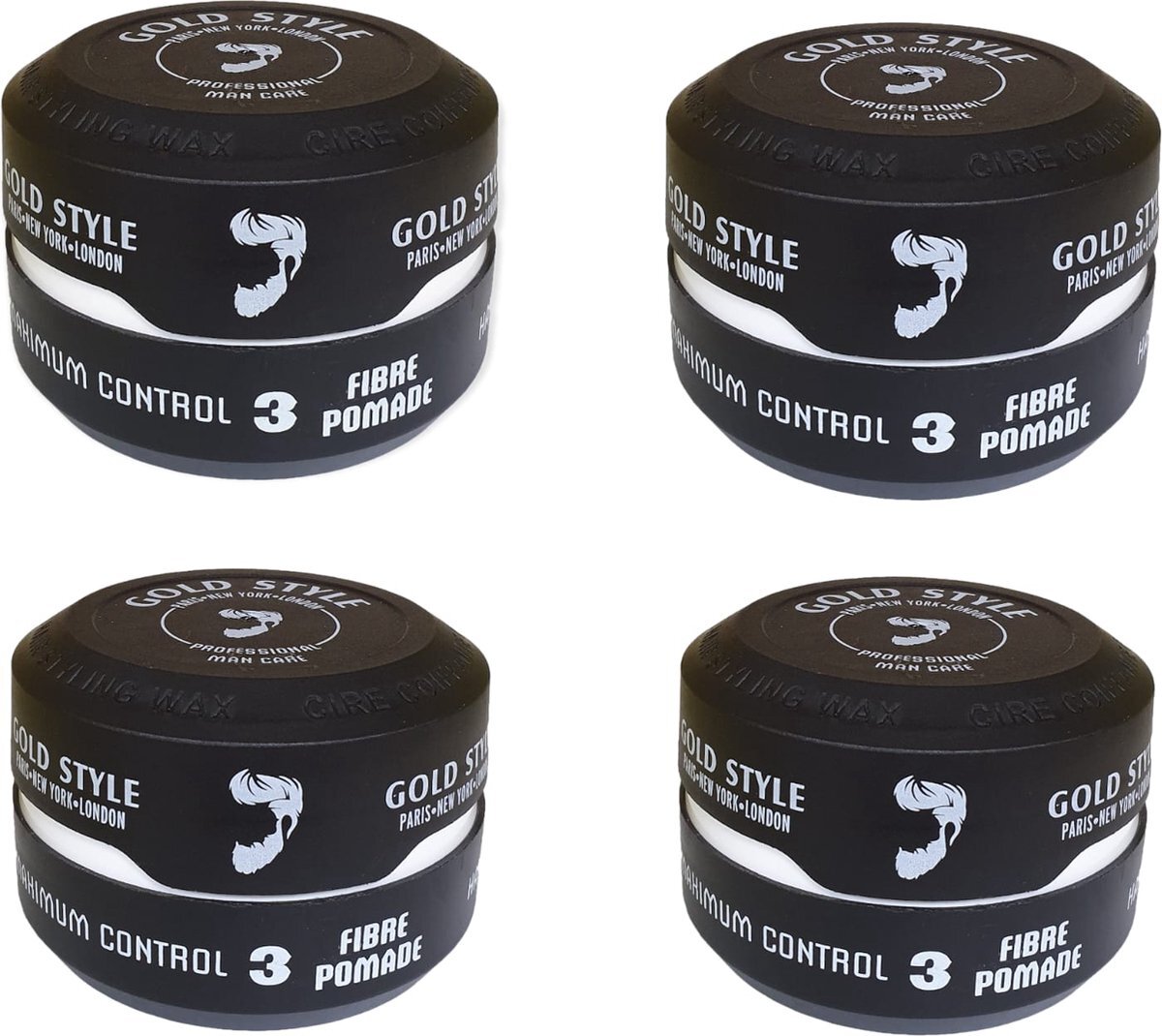 Gold style LifeGoods Hiar Wax - Haar Wax - Haar styling Wax - GOLDSTYLE Hiar Styling Wax Fiber Pomade - (4 Stuks ) 600ML