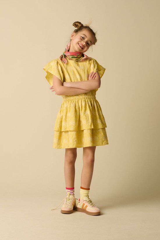 Sissy-Boy Gele jurk met embroidery