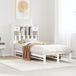 Maison Exclusive - Lit avec table de chevet et bibliothèque, sans matelas, blanc, 90x200 cm, pin massif
