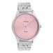 OOZOO Timepieces C9982 Unisex Polshorloge Roze Wijzerplaat Zilverkleurig Stalen Band