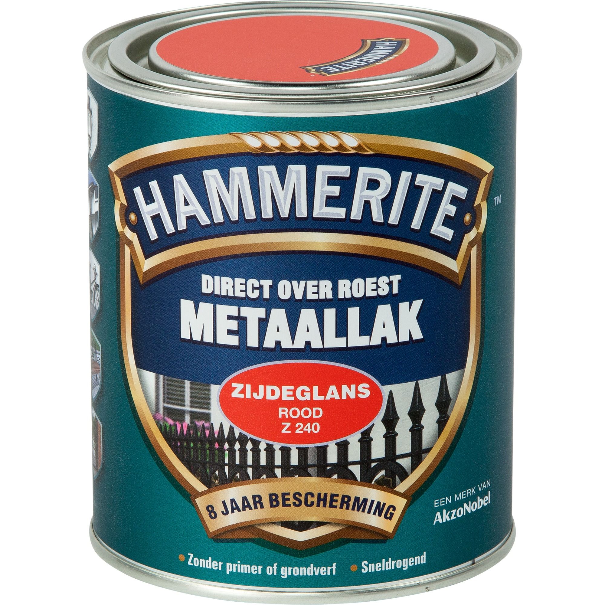 Hammerite Metaallak Zijdeglans Rood 0.75L