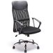 BAKAJI Fauteuil voor bureau, presidentschapskantoor, van ademende netstof, 360 graden, richting, verstelbare hoogte (zwart)