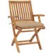 Maison Exclusive - Chaise pliante (lot de 2) avec coussins Beige, Teck massif