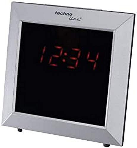 Technoline WQ 11 Quartz Wekker, Zilver, Spiegeldisplay, 12 x 5,3 x 12 cm