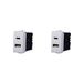 Elektronova 2-in-1 USB-laadaansluiting type A + type C, compatibel met Bticino Matix 5 VDC 3,1 A, wit, 2 stuks