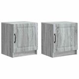vidaXL Nachtkastje Grijs Sonoma Bewerkt Hout 43 x 34,5 x 47 cm