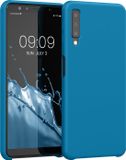 kwmobile hoesje geschikt voor Samsung Galaxy A7 (2018) - Hoesje met siliconen coating - Smartphone case in Caribisch blauw