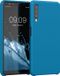 kwmobile hoesje geschikt voor Samsung Galaxy A7 (2018) - Hoesje met siliconen coating - Smartphone case in Caribisch blauw