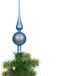 Decoris Kerstboom piek gedecoreerd - Blauw - Mat - Glas - 31 cm