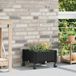 vidaXL Plantenbak met wielen Zwart 40 x 40 x 29 cm PP