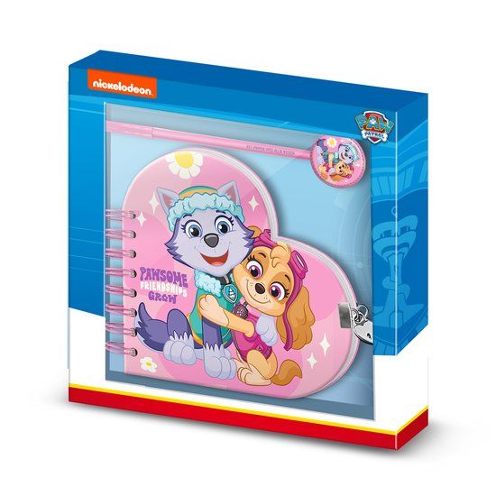 Karactermania Paw Patrol Vriendschap-hart Dagboek + Pen - Roze