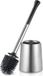 Brosse de toilette flexible sans marque avec support - Brosse de toilette en acier inoxydable pour un nettoyage en profondeur