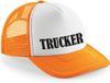 Bellatio Decorations Pet voor volwassenen - Trucker - Oranje
