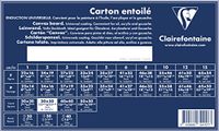 Clairefontaine 34157C - Een schilderskarton met witte coating 30x30 cm (vierkant formaat), dikte 3mm, wit linnen (canvas)