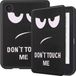 Merkloos Kobo Clara 2E Hoes Book Case met Don't Touch Print