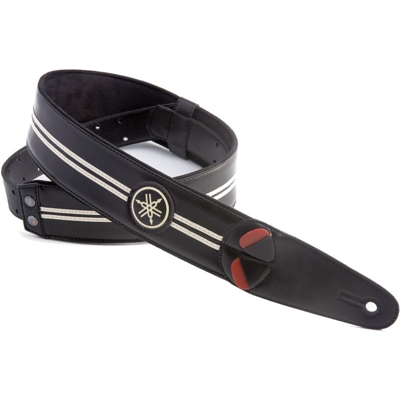 Yamaha RightOn! Race Vegana Guitar Strap Black & Ivory