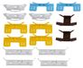 Honda Civic Set de 15 clips de fixation de toit de voiture
