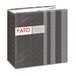 Fato - Droge papieren servetten, Airlaid, stoffen effect, 50 stuks servetten, grootte 40x40 gevouwen in 4, Black Tweed Design
