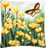 Vervaco Kruissteekkussen kit Vlinder tussen bloemen - PN-0204618