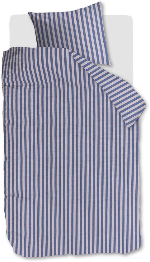 Beddinghouse Veya dekbedovertrek - Eenpersoons - 140 x 200/220 cm - Blauw