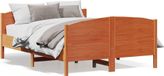 Maison Exclusive - Cadre de lit sans matelas cire marron 140x190cm bois pin massif