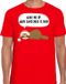 Bellatio Decorations Luiaard Kerstshirt / Kerst t-shirt Wake me up when christmas is over rood voor heren - Kerstkleding / Christmas outfit XXL